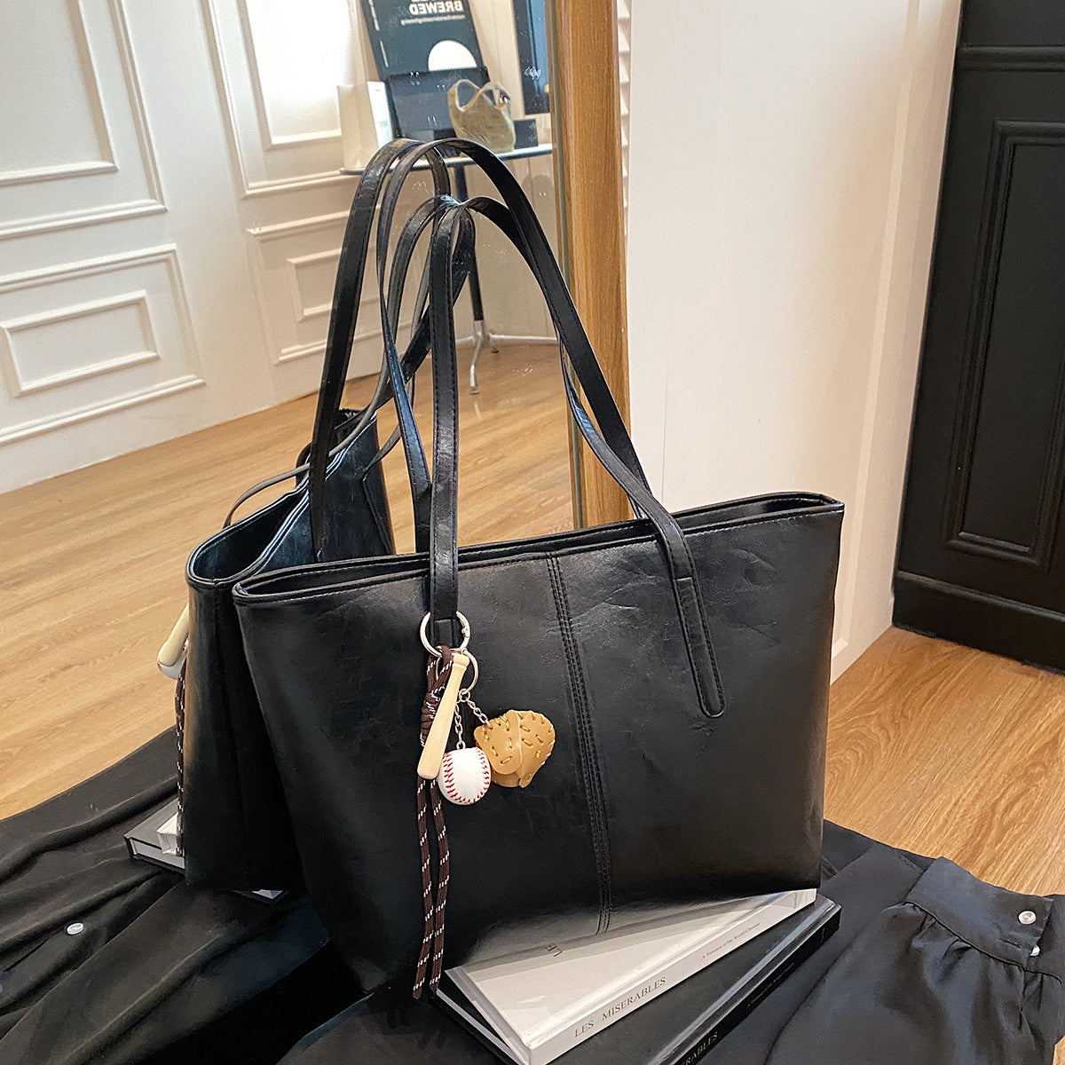 Moderner Leder Tote Bag