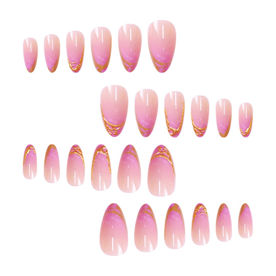 Künstlerisches Stiletto Press-On Nagelset Brehn