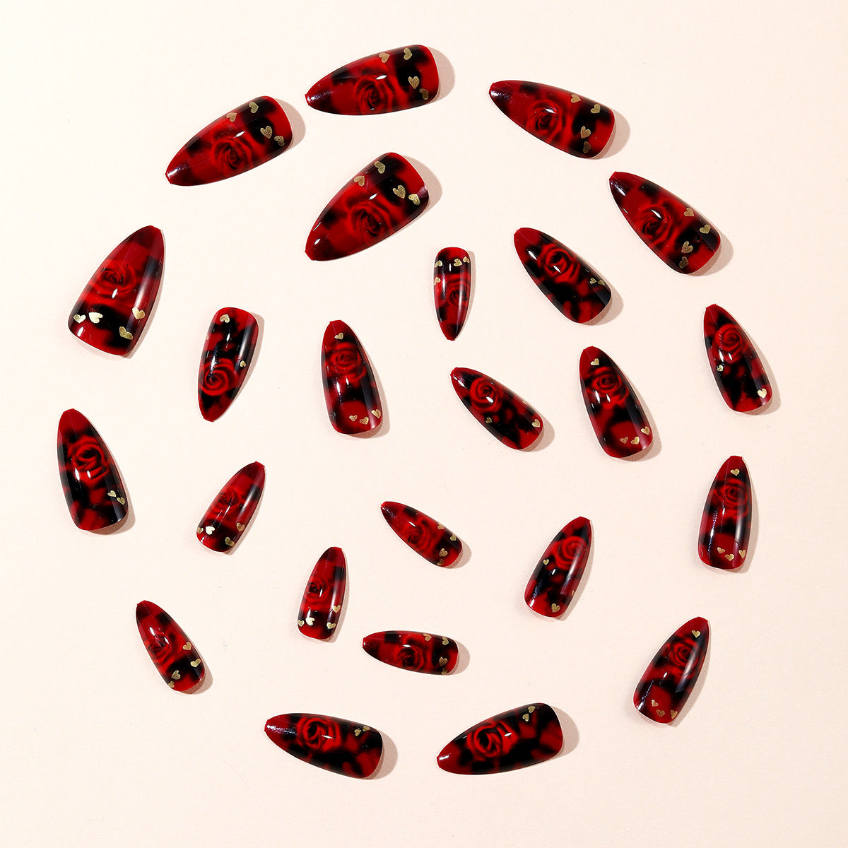 Künstlerische florale Stiletto-Nagelkunstverlängerungen Brehn