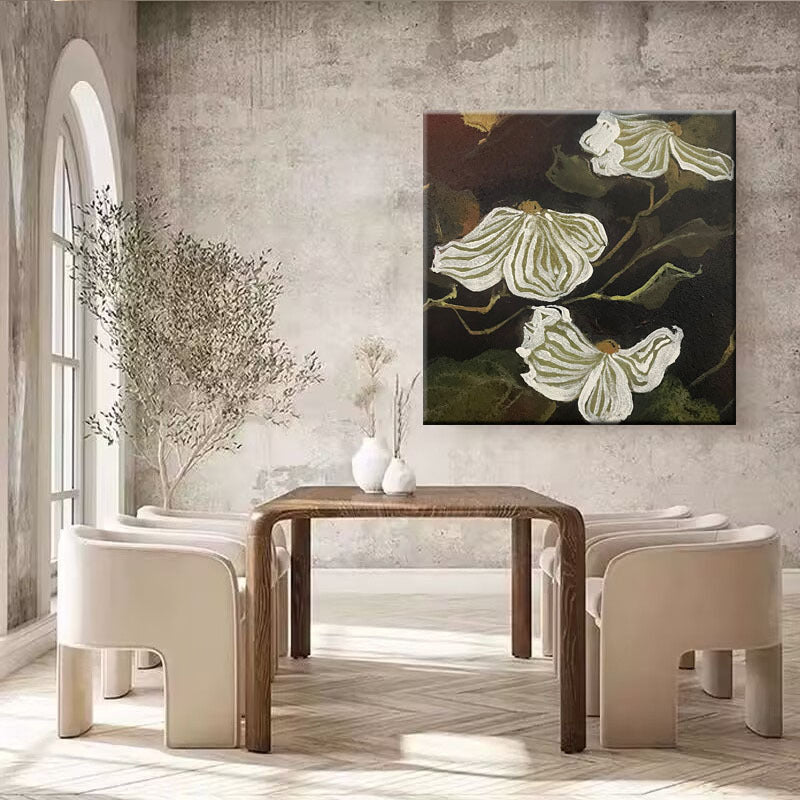 Texturiertes floralem Canvas Wandkunst