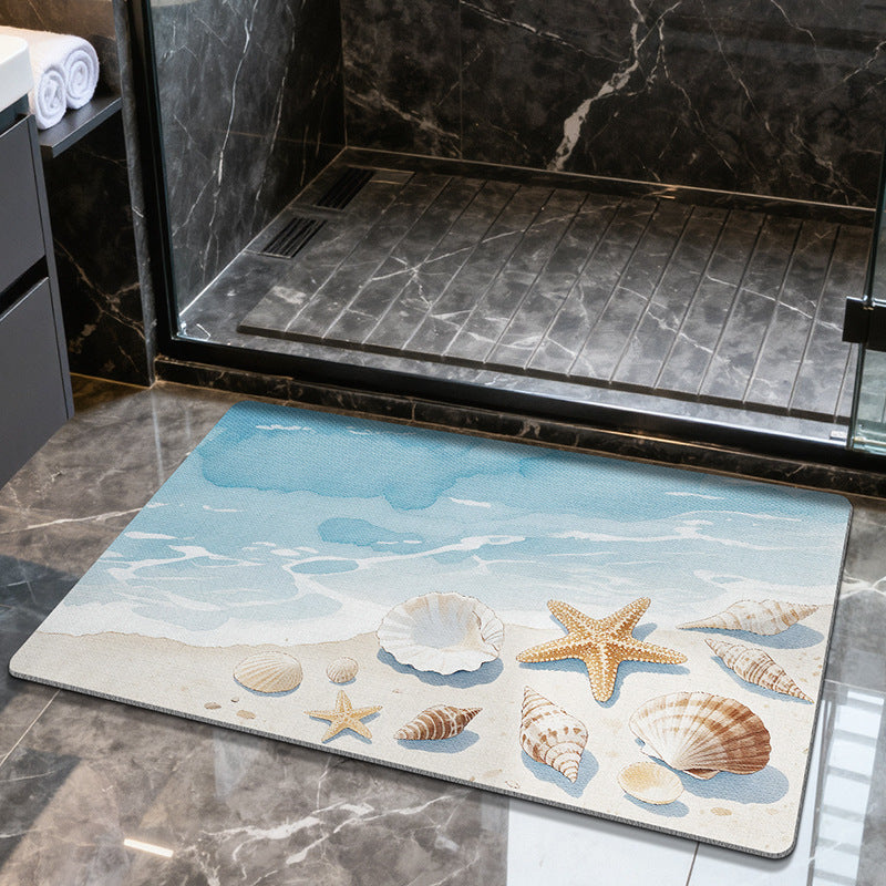 Marmor Textur Badezimmermatte Brehn