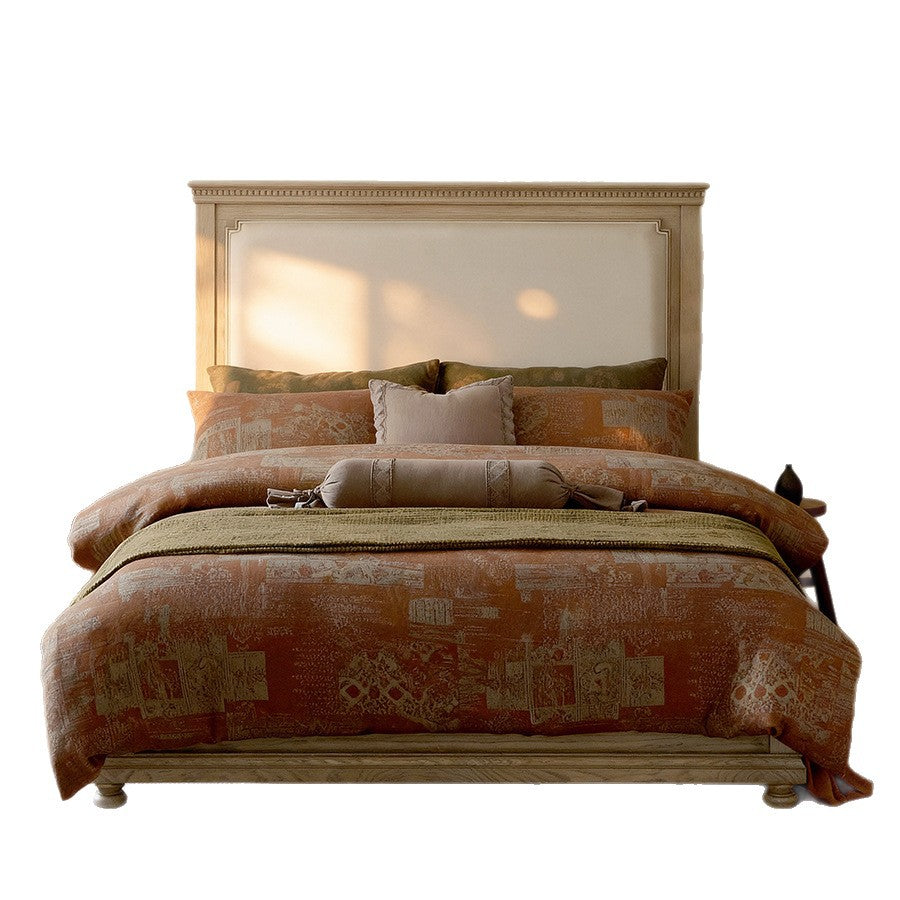 Artisan Jacquard Bettbezug Set mit gebürstetem Baumwoll Spannbettlaken und Kissenbezügen