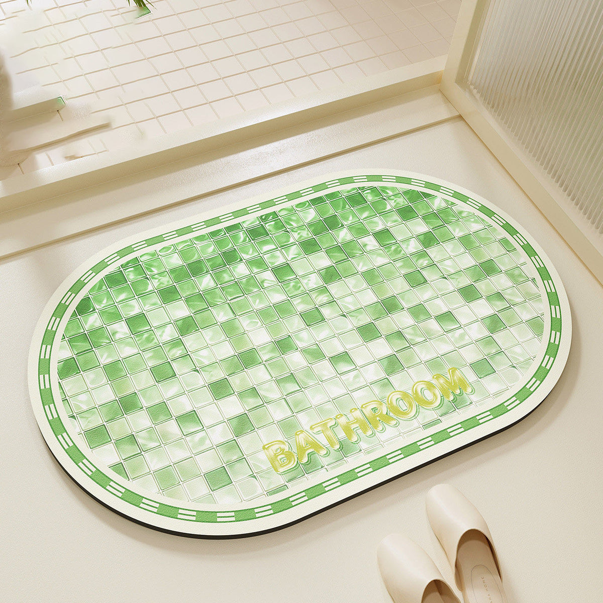 Dekorative Mosaikmuster-Badematte
