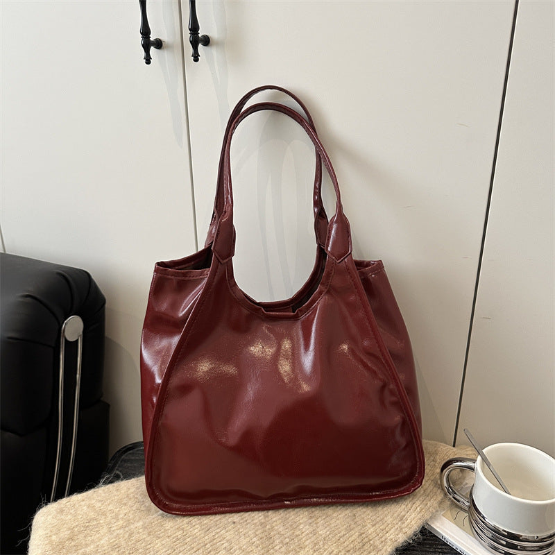 Klassische weiche Leder Schultertasche