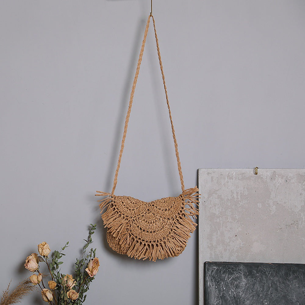 Boho-Umhängetasche Aus Handgefertigtem Naturmaterial Brehn