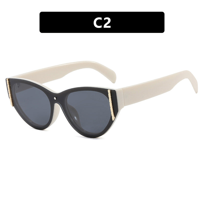 Damen trendige Sonnenbrille mit elegantem Katzenaugen-Design und hochwertigem Rahmen Brehn