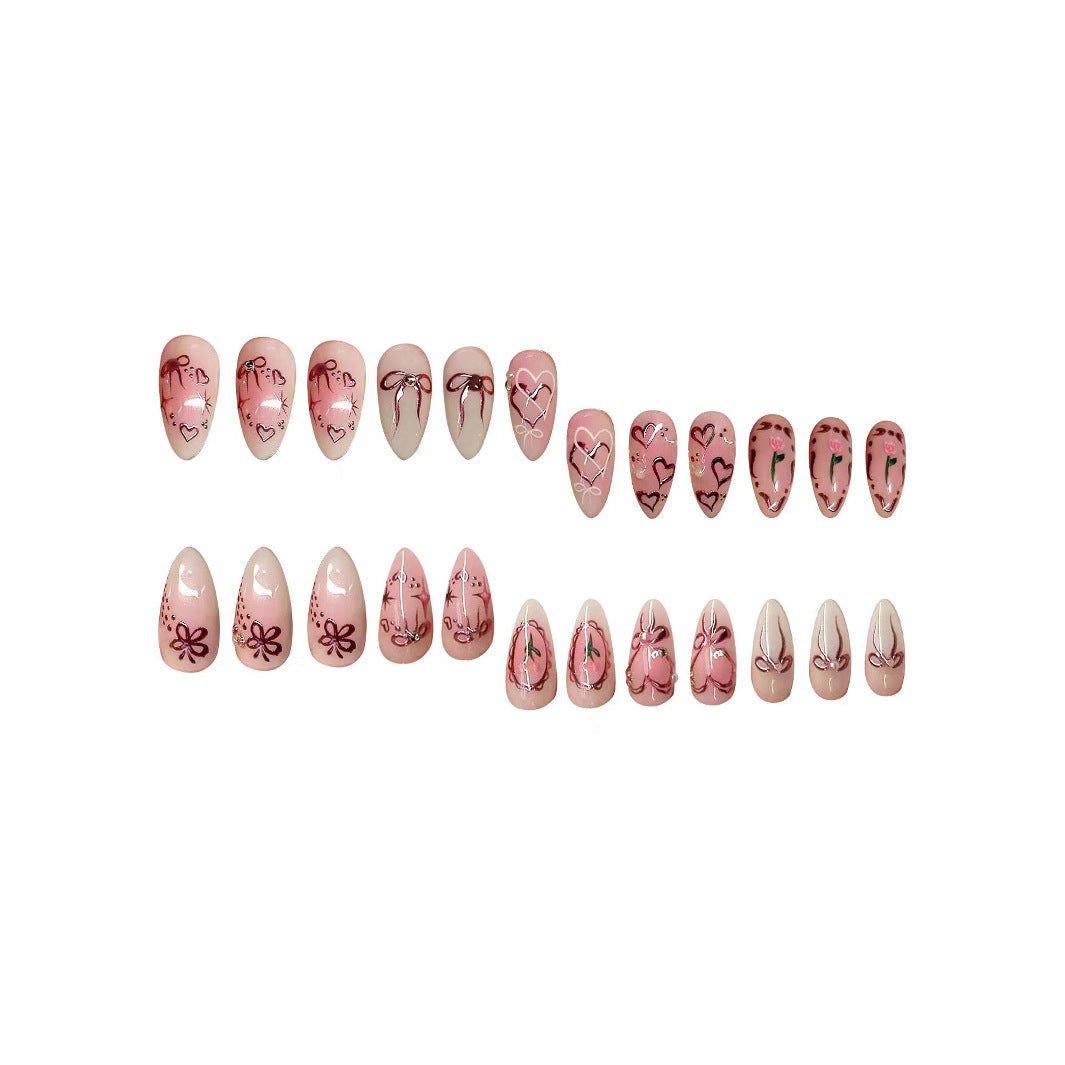 Elegantes Künstlerisches Press-On Nail Set Brehn