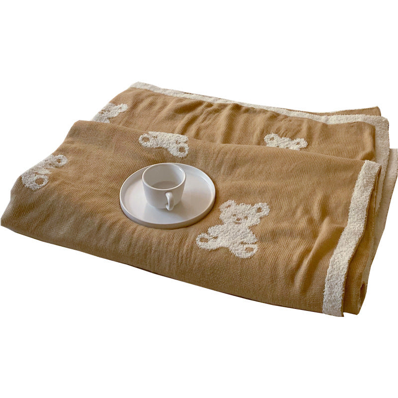 Unisex Kuscheldecke mit niedlichen Bärenmotiven Brehn