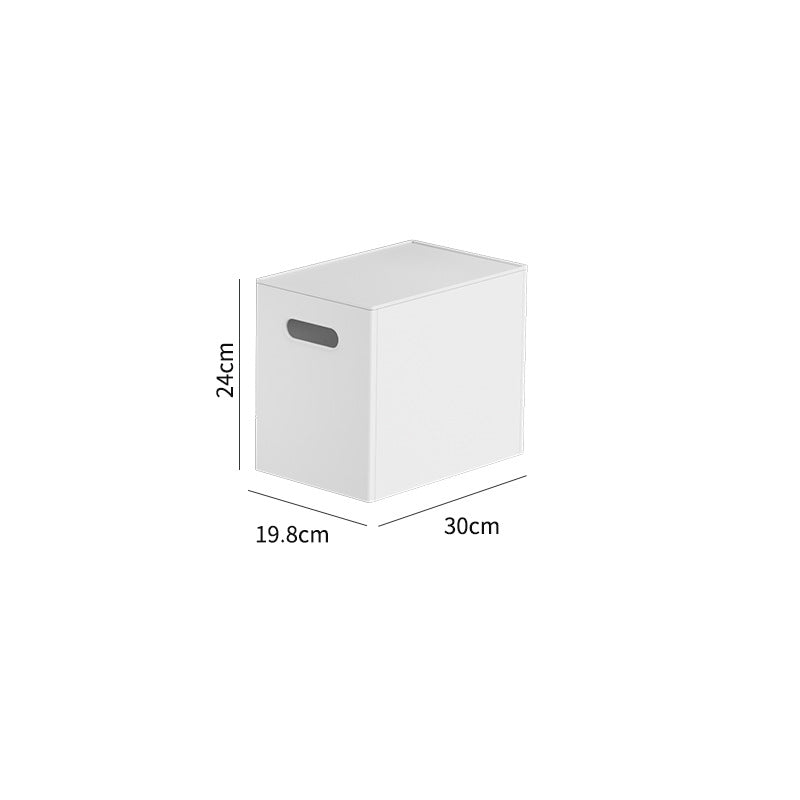 Robuste quadratische Aufbewahrungsbox mit abnehmbarem Deckel und integrierten Grifföffnungen