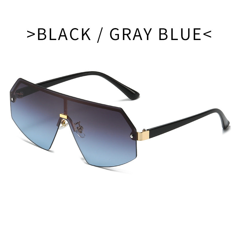 Damen futuristische Oversized-Sonnenbrille mit innovativem Rahmen Brehn