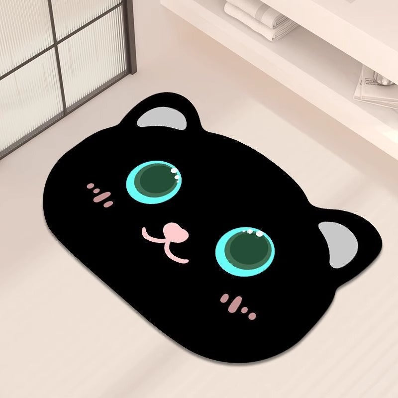 Cartoon Katze Form Plüsch Badmatte