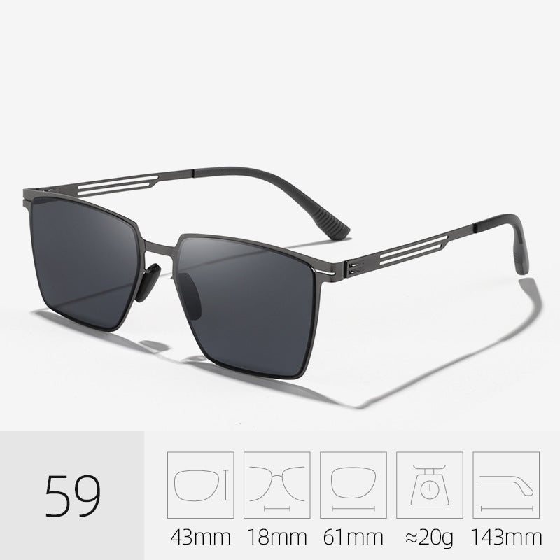 Stilvolle polarisierte quadratische Sonnenbrille Brehn