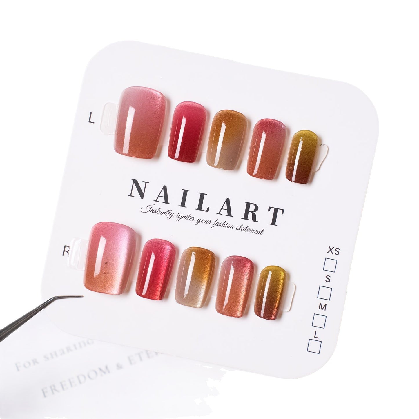 Premium Gradient Press-On Nail Set Brehn