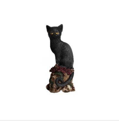 Dekorative schwarze Katzenfigur Brehn