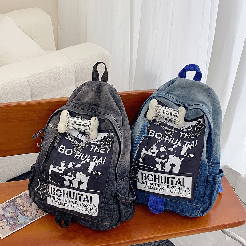 Lässiger Grafischer Druck Schulrucksack Brehn