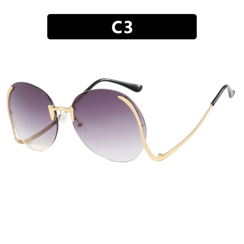 Damen luxuriöse Oversized-Sonnenbrille mit innovativem Rahmen und UV-Schutz Brehn