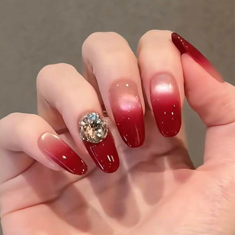 Ombre Press-On Nagelset mit Strassakzent Brehn