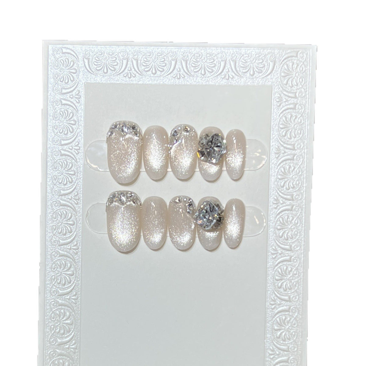 Luxus Edelstein Verzierten Press-On Nail Art Brehn