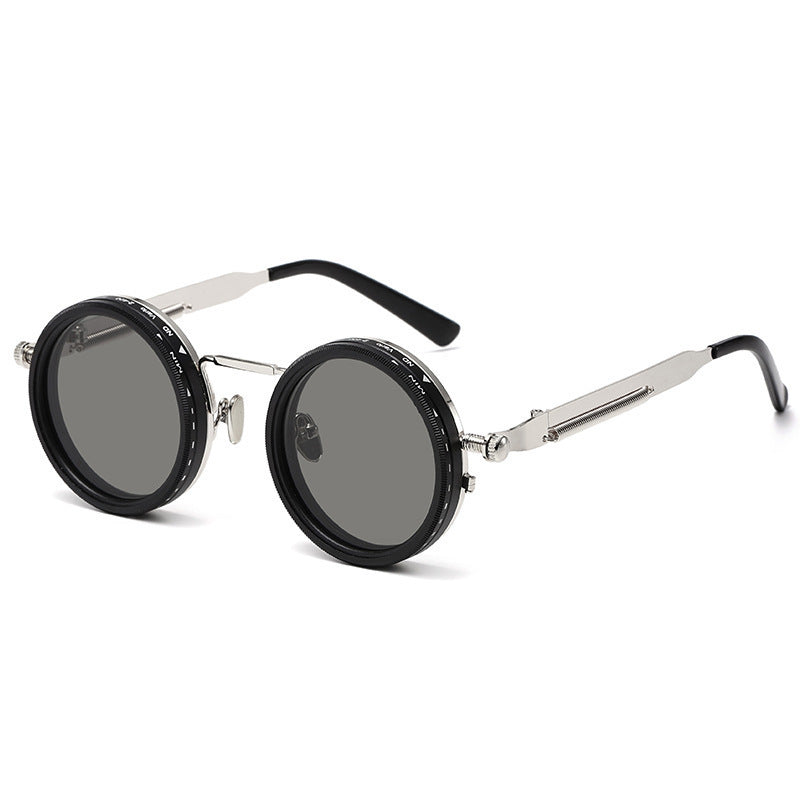 Damen vintage inspirierte runde Sonnenbrille mit einzigartigem Rahmen Brehn