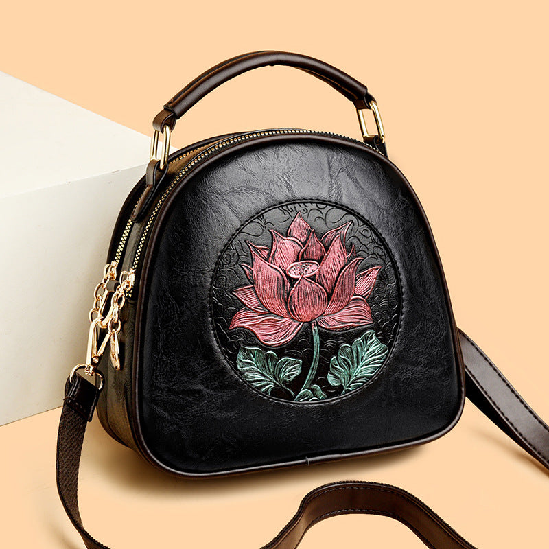 Künstlerisch Floral Prägung Handtasche