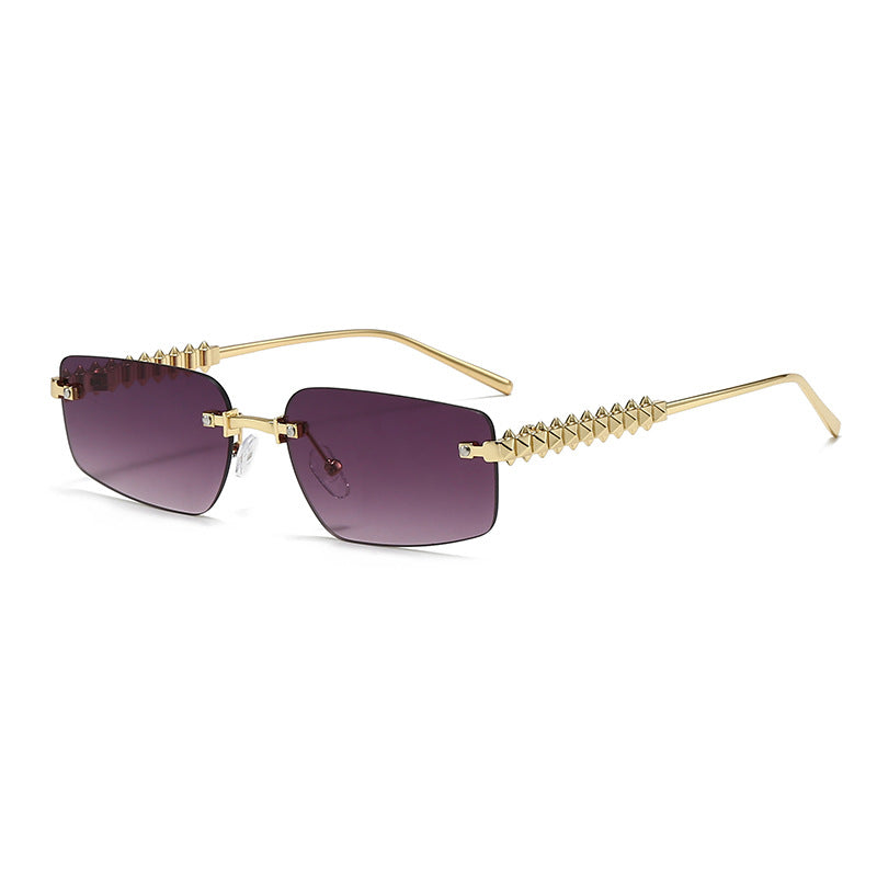 Damen modische rechteckige Brille mit extravaganten Akzenten Brehn
