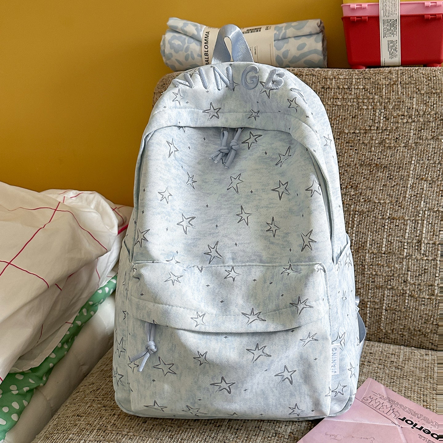 Damen stilvoller Stern-Print Rucksack Brehn