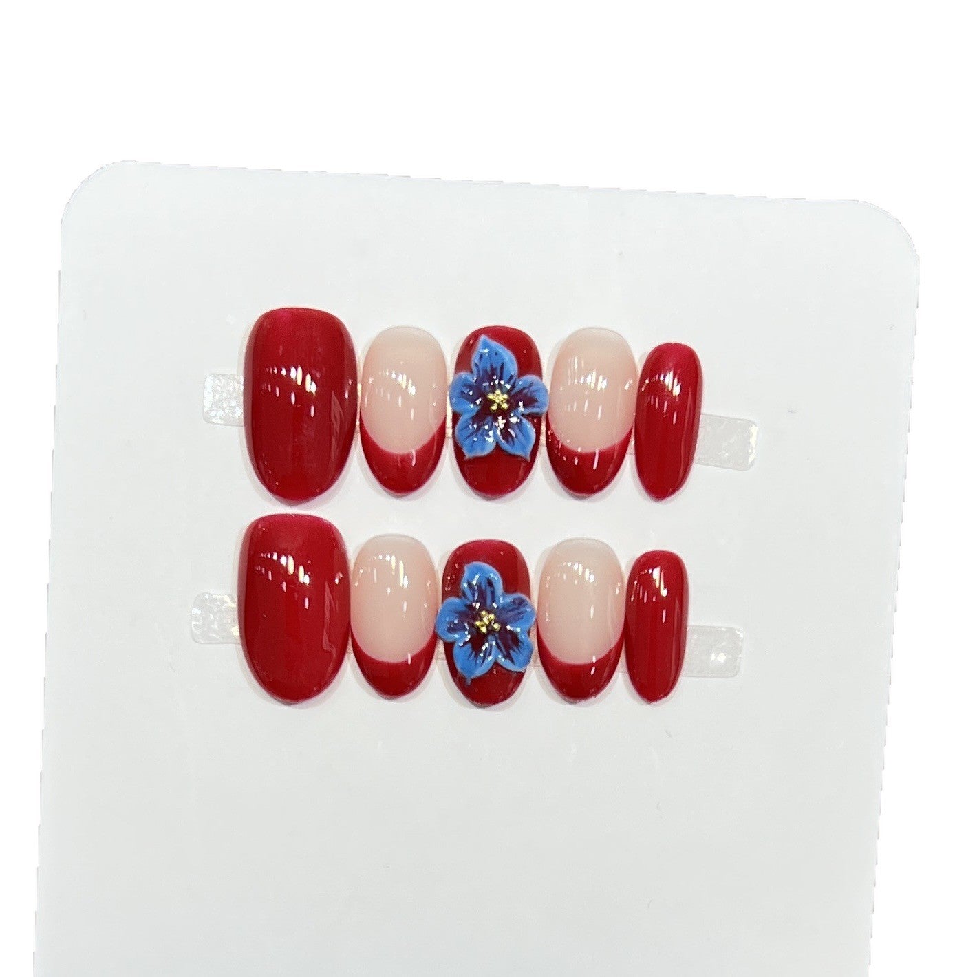Stylisches Blumendekor Press-On Nagel Set Brehn