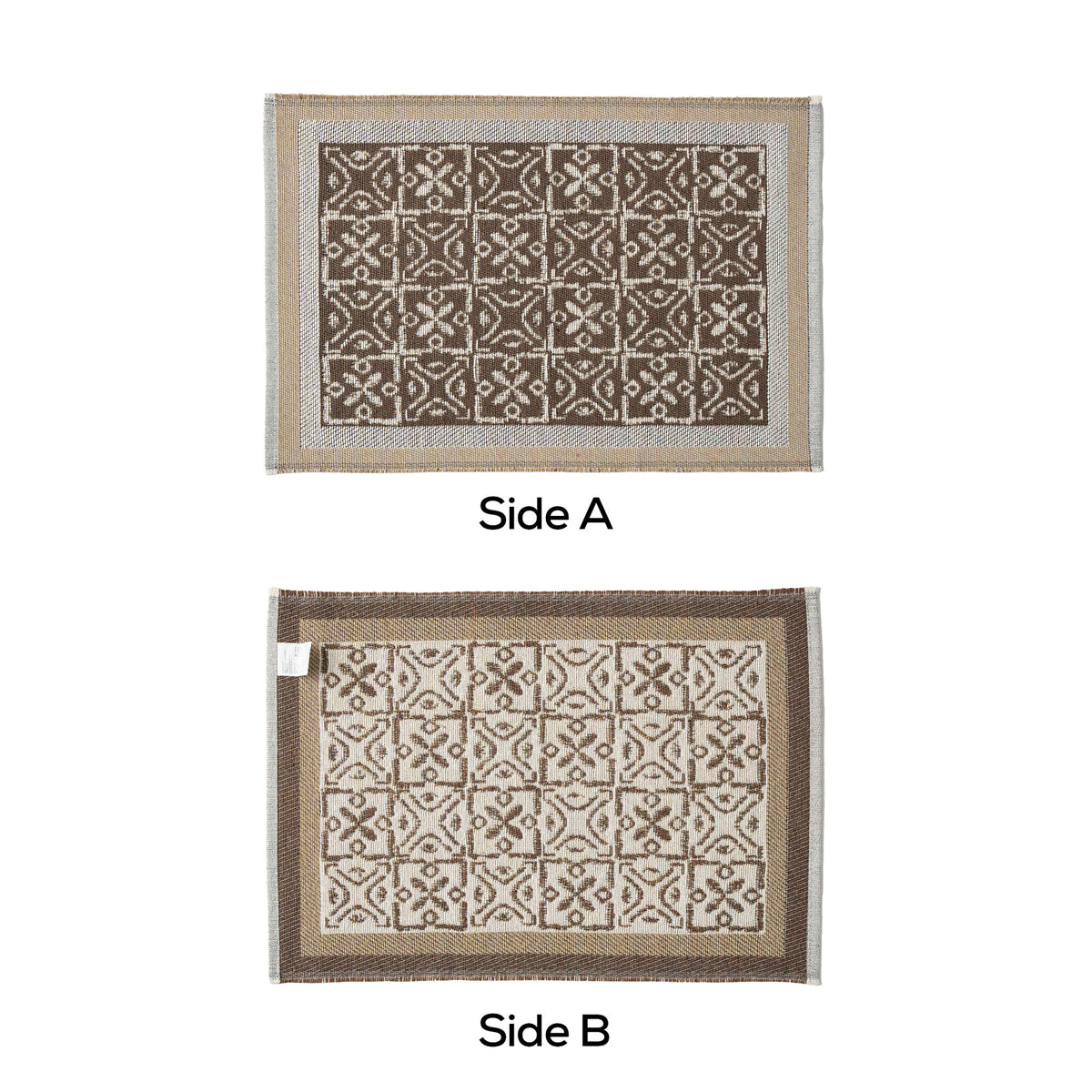 Wendbarer gewebter Teppichläufer mit ornamentaler Jacquard‑Struktur Brehn