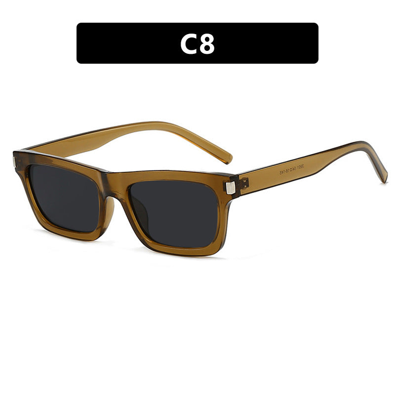 Damen quadratische Sonnenbrille mit transparenten Gläsern und stilvollem Design Brehn