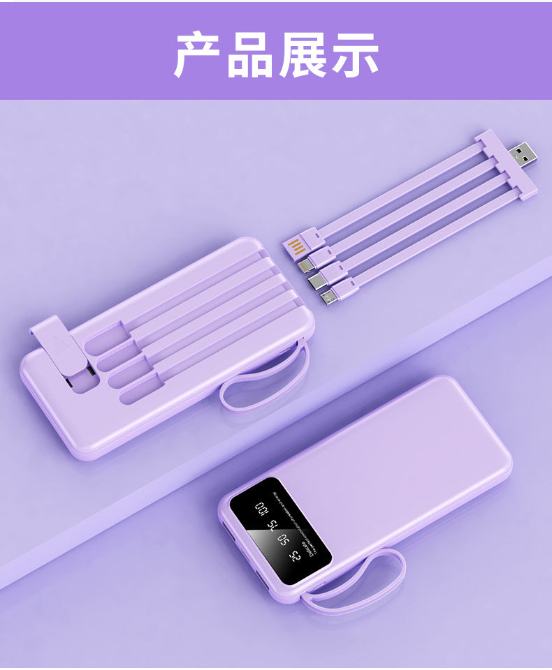 Multifunktionale Powerbank mit Integrierten Ladekabeln Brehn