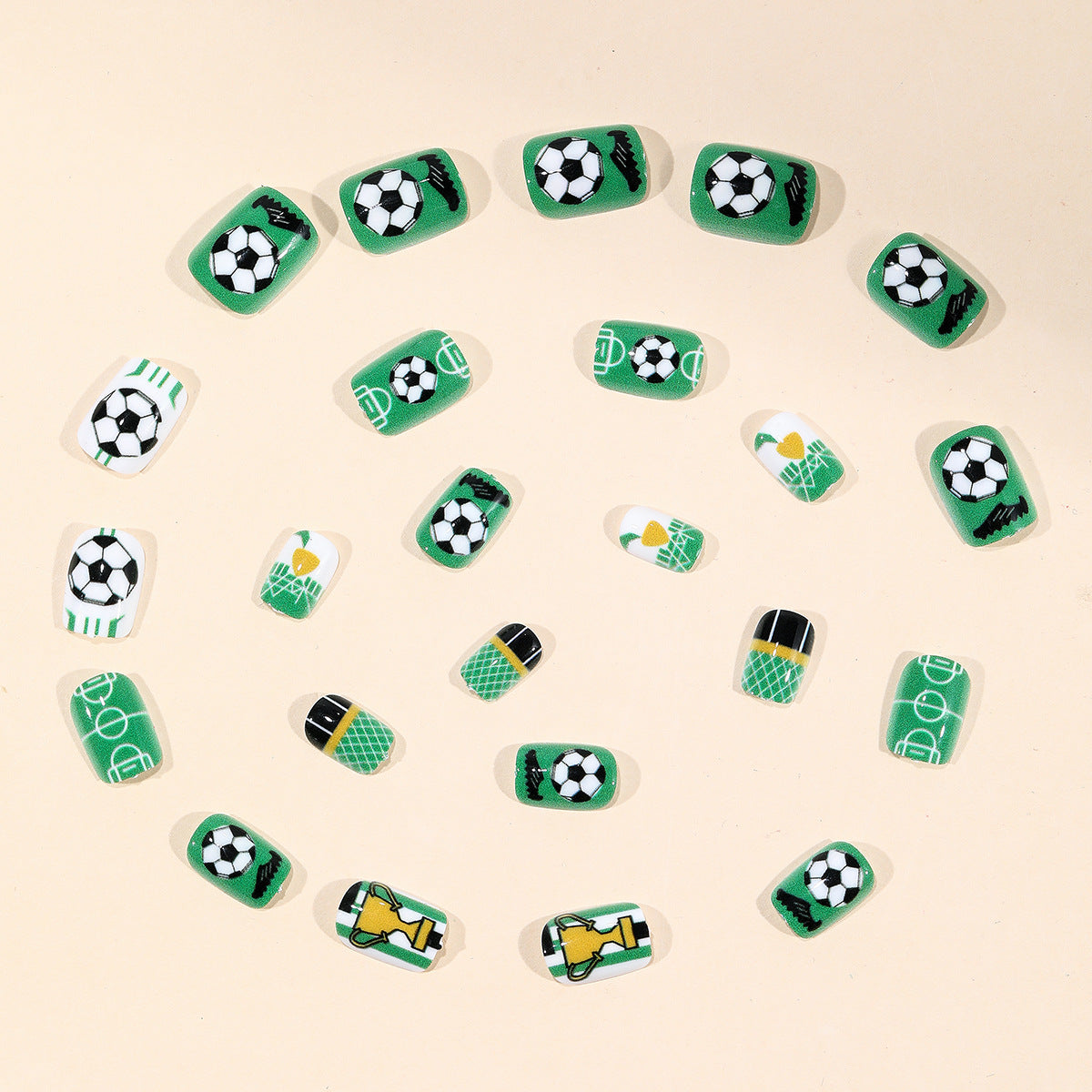 Fußball-Themen-Nagelkunst Brehn