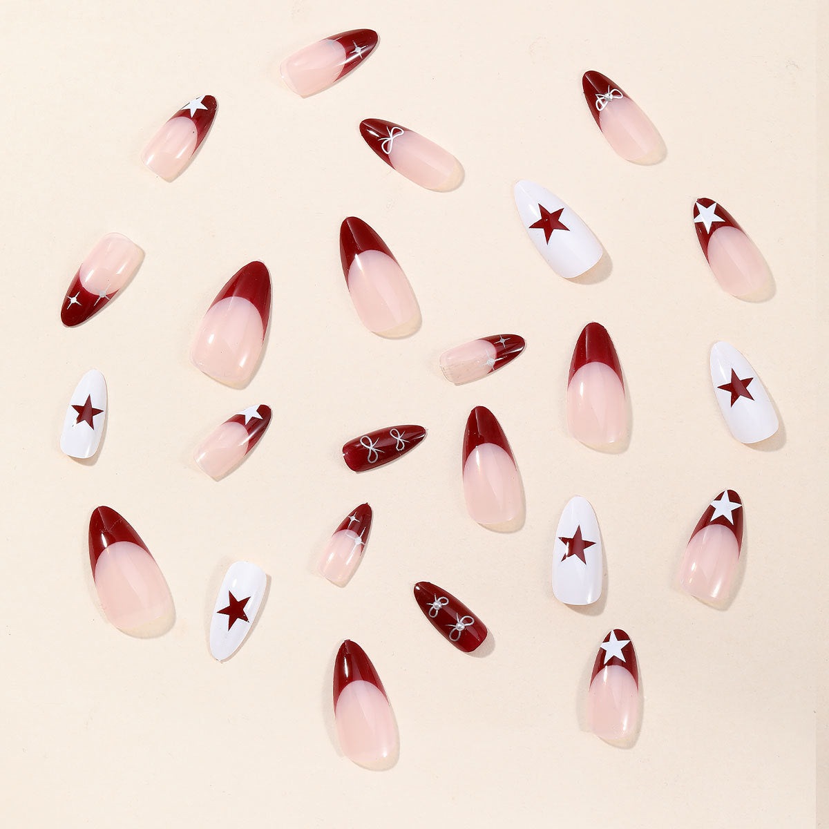 Glamouröse Star-Akzent Nagelkunst Verlängerungen Brehn
