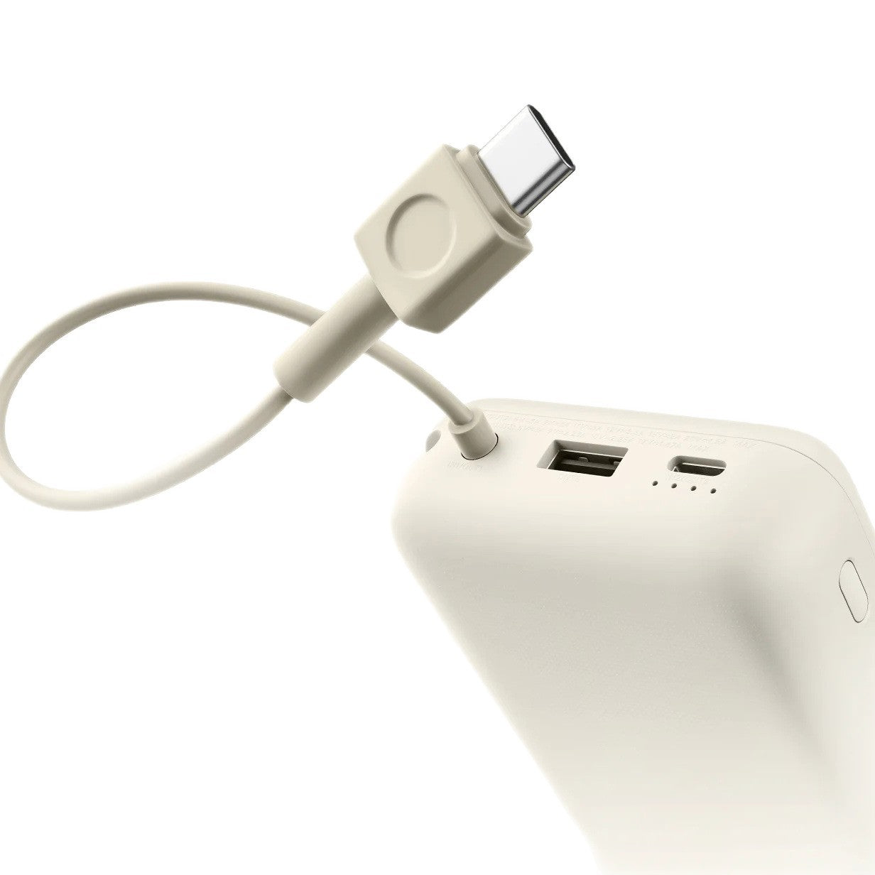 Kompakte Slim tragbare power bank mit dualen Schnelllade-USB-C-Anschlüssen und strapazierfähigem Lanyard Brehn