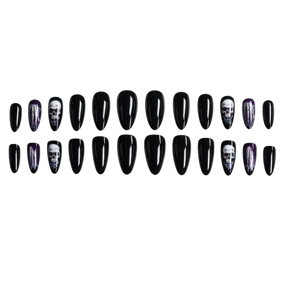 Halloween-Themen Skelett Nagelkunst