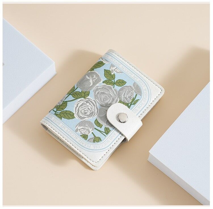 Elegante Rose Druck Geldbörse Brehn