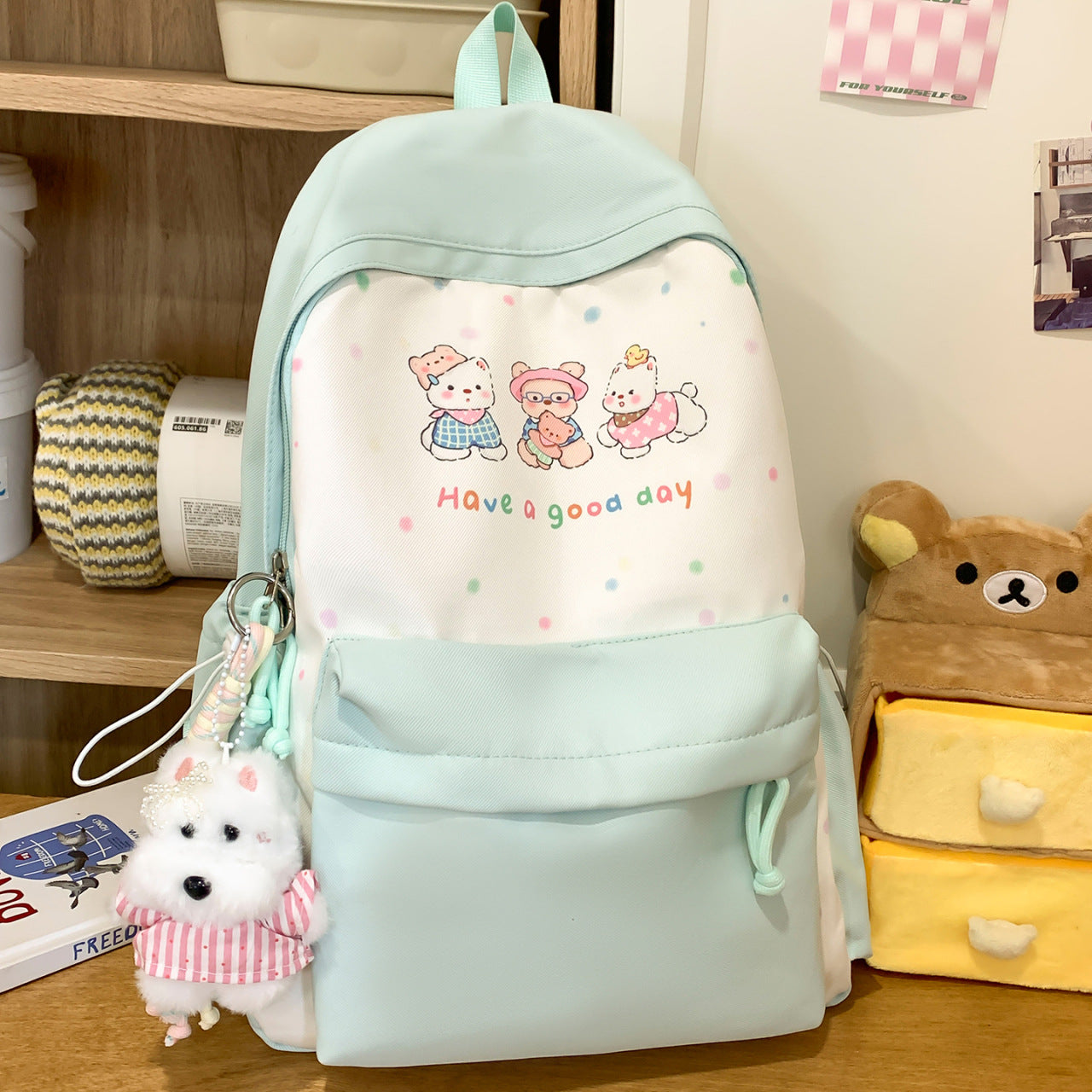 Verspielt illustrierter Tagesrucksack