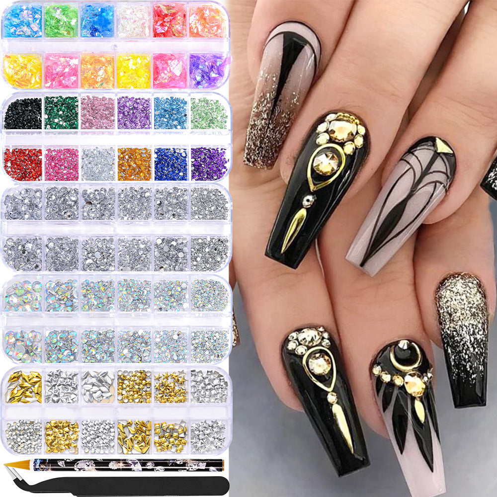 Dekorativer Nail Art Edelstein Kit