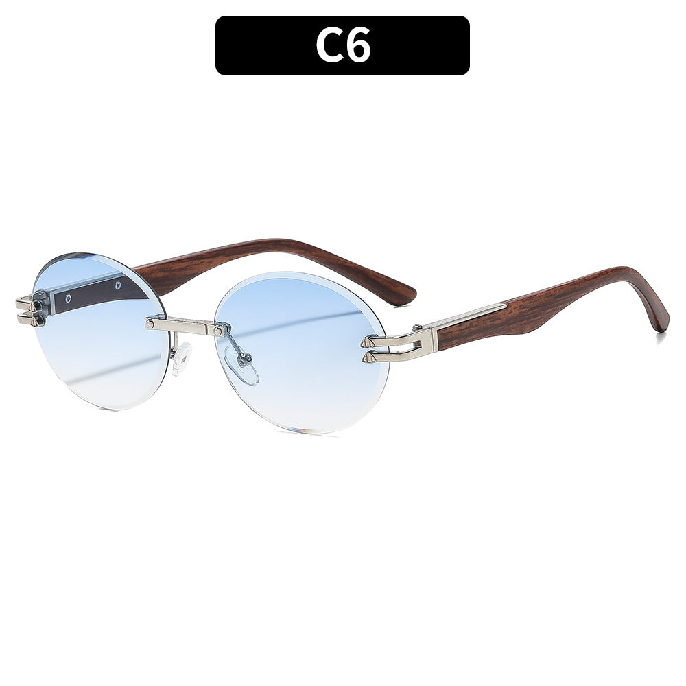 Eleganter Look Stilvolle Runde Rahmen Sonnenbrille