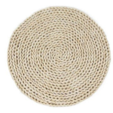 Runder geflochtene Teppich