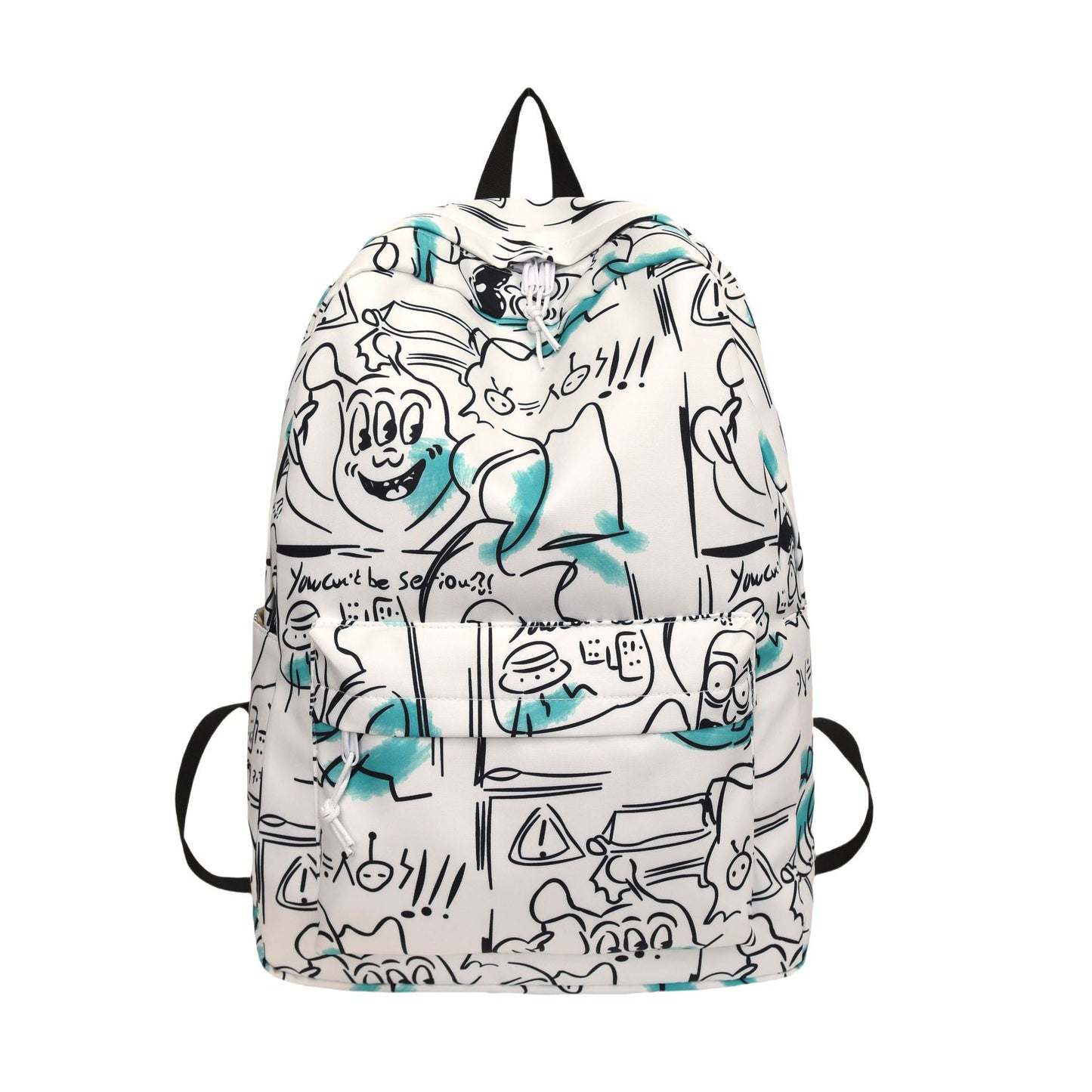 Grafikdruck Kordelzug Rucksack Brehn