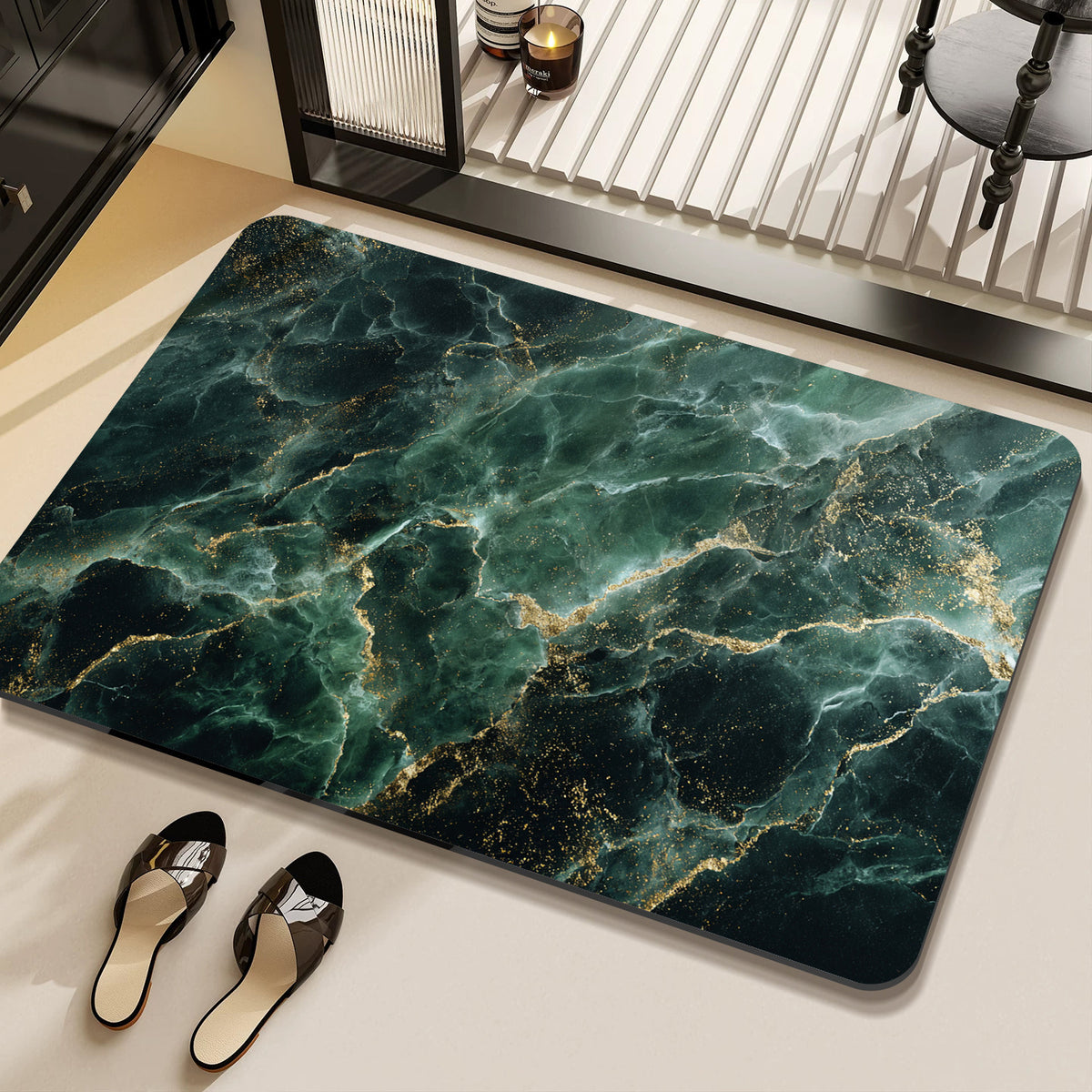 Luxuriöse Marmor Druck Badematte