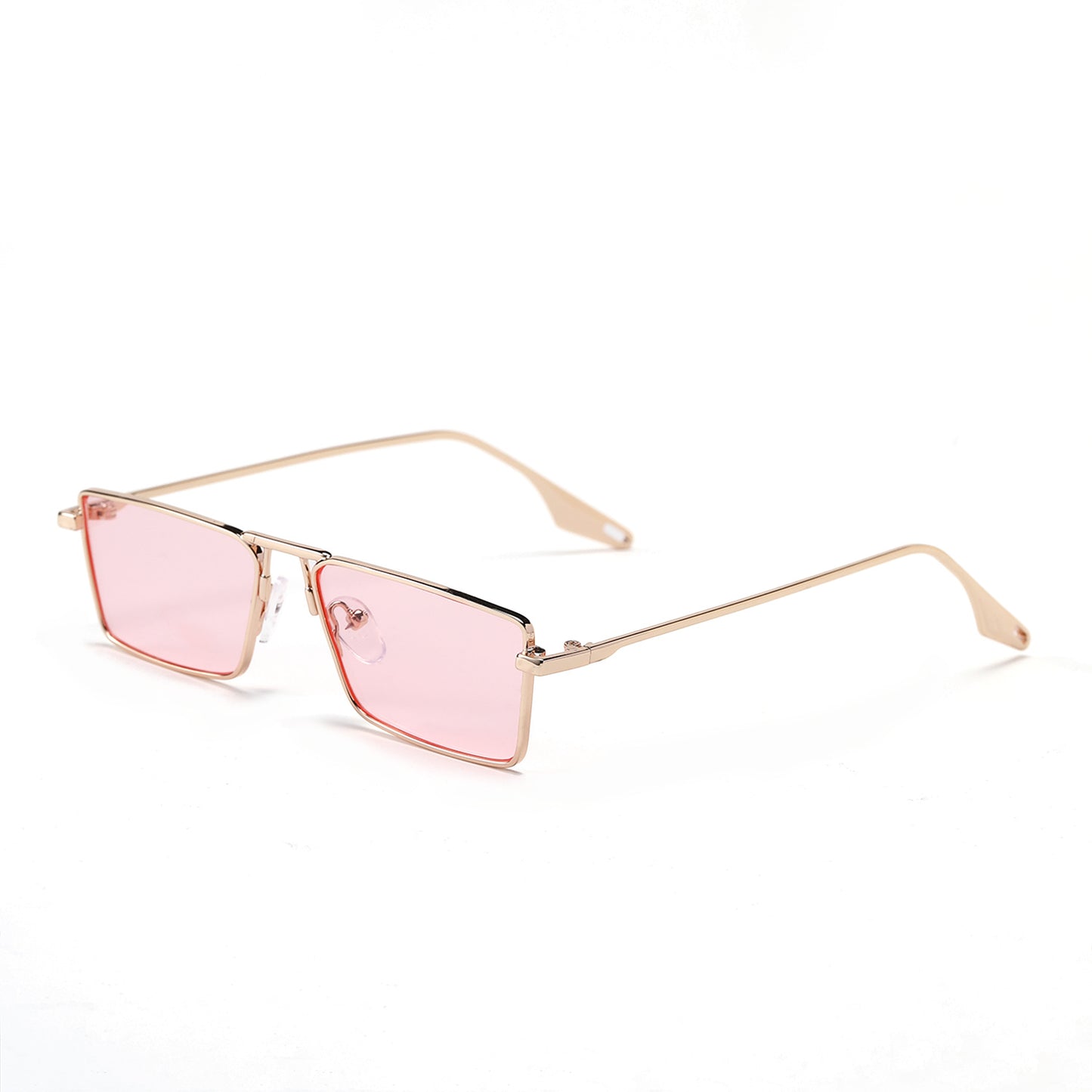 Damen elegante quadratische Sonnenbrille mit schmalem Metallrahmen und UV-Schutz Brehn