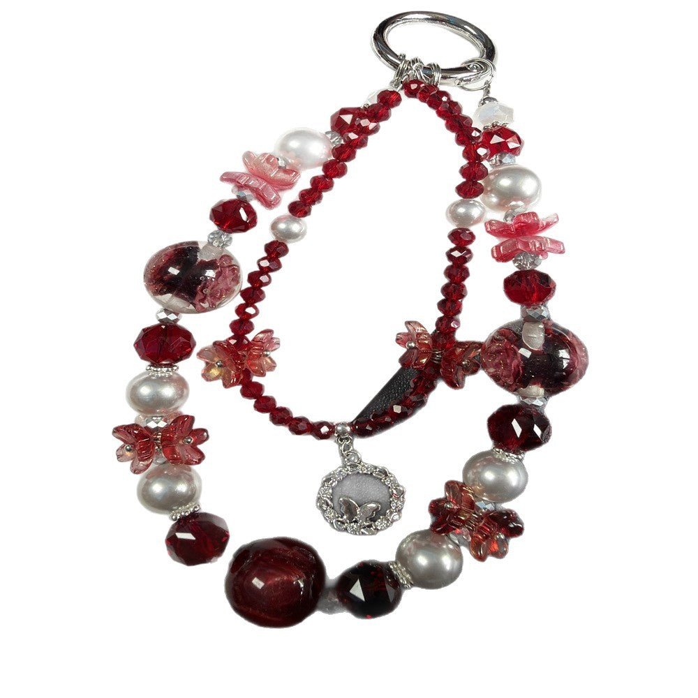 Florale Perlen Charm Halskette Brehn