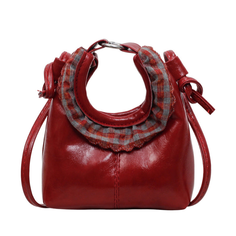 WoStylish Handgefertigte Leder Eimer Tasche Brehn