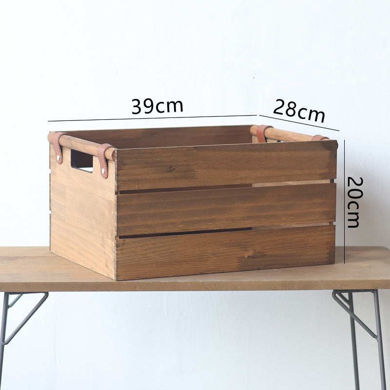 Robuster Aufbewahrungskorb aus Holz Brehn