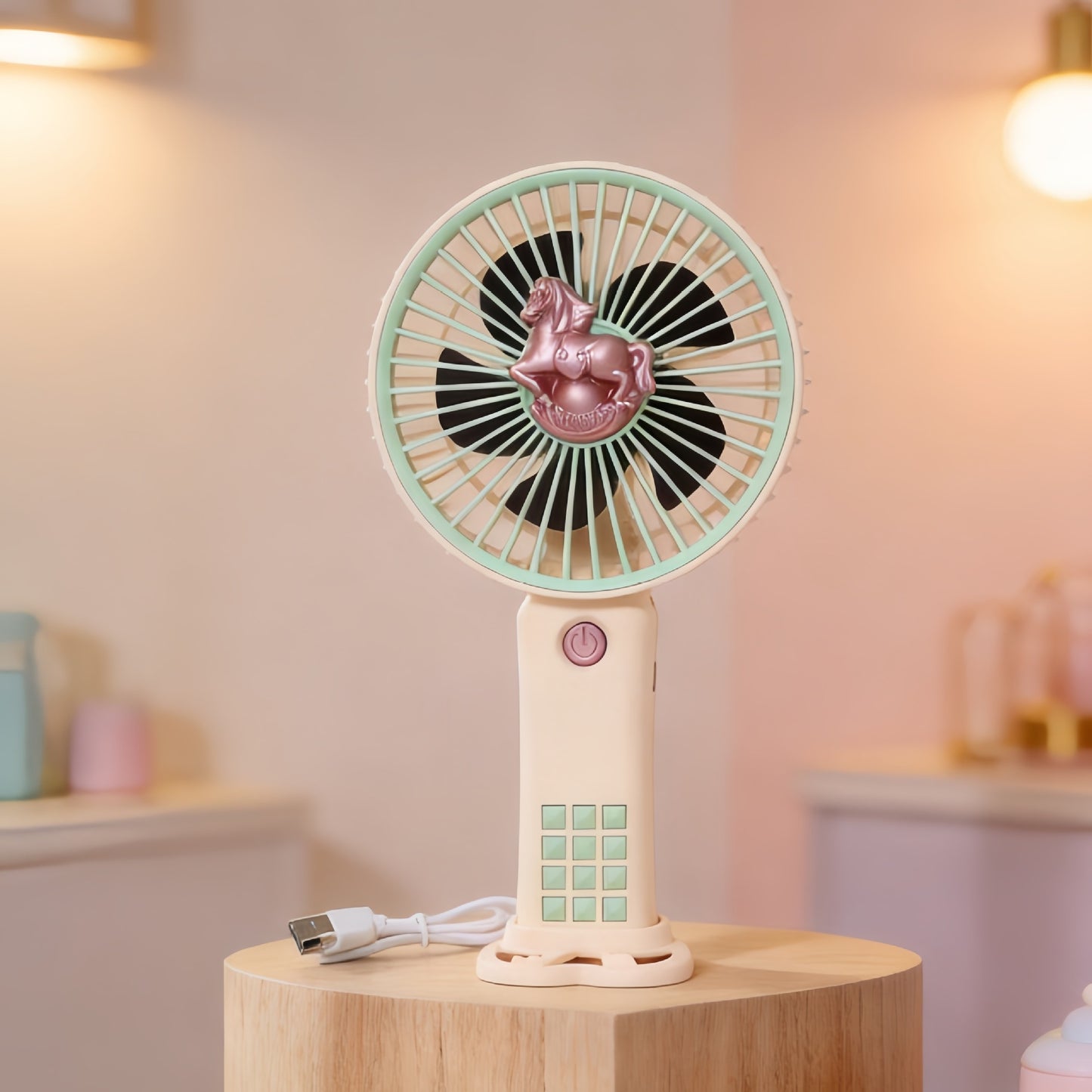 Damen Tragbarer Handventilator mit innovativem Einhorn-Design Brehn