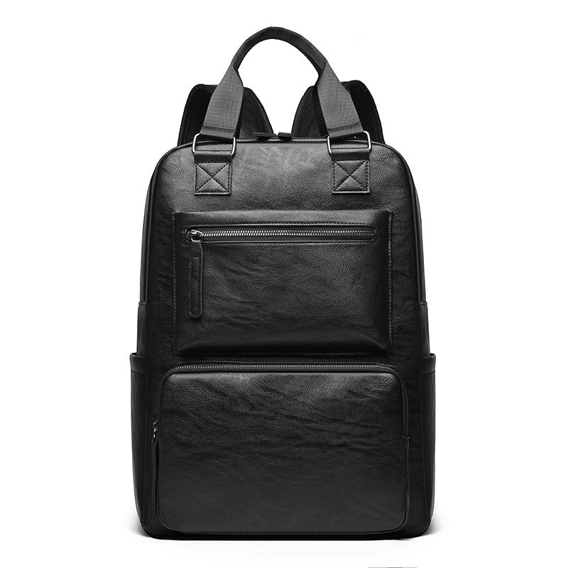 Premium-Leder-Laptop-Rucksack