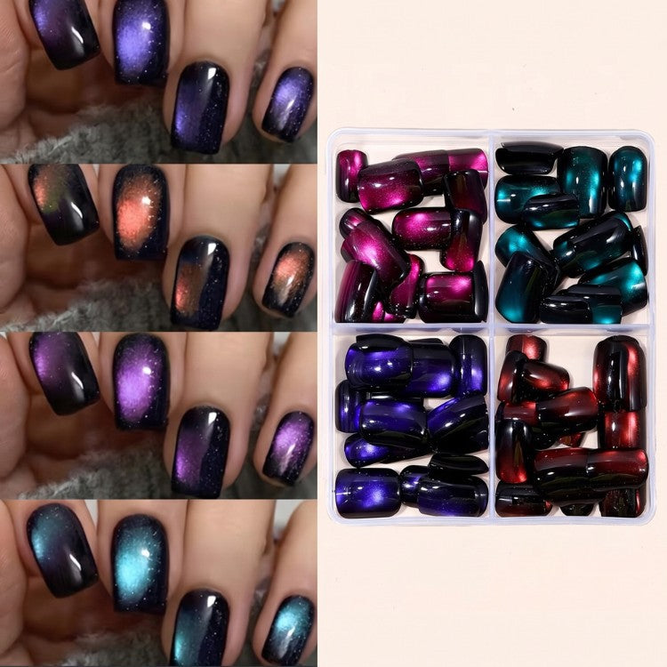 Magnetische Glitzer Press-On Nagel Set Brehn
