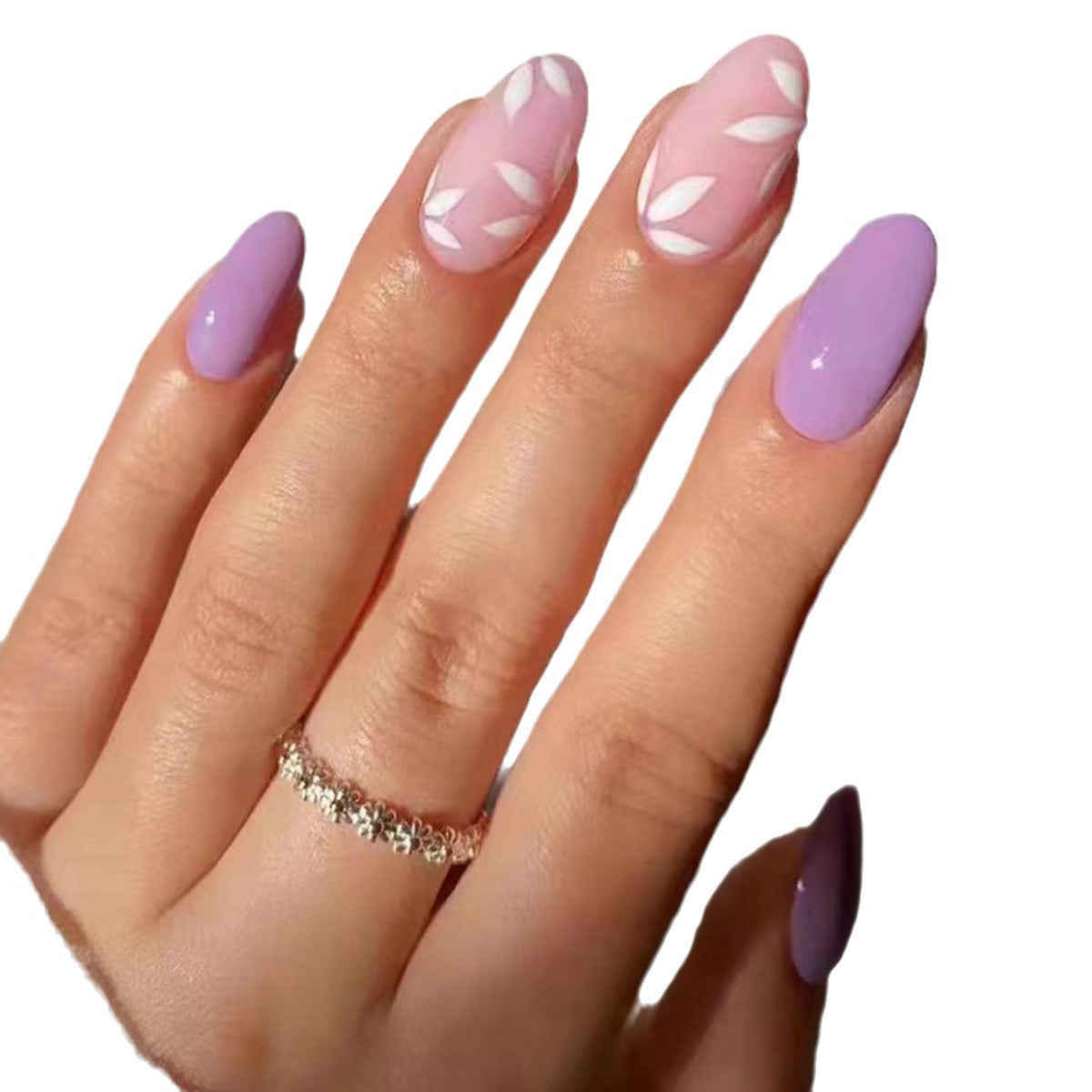 Künstlerisches Floral-Nail-Design