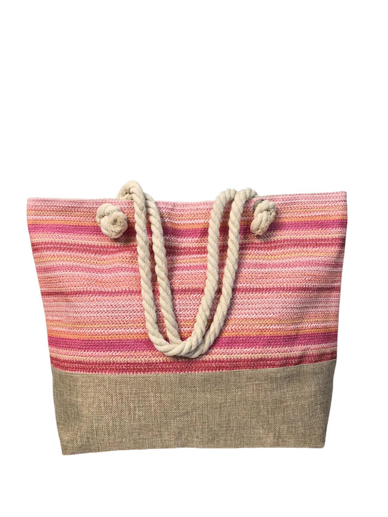 Große Strandtasche mit Geflochtenen Handles Brehn